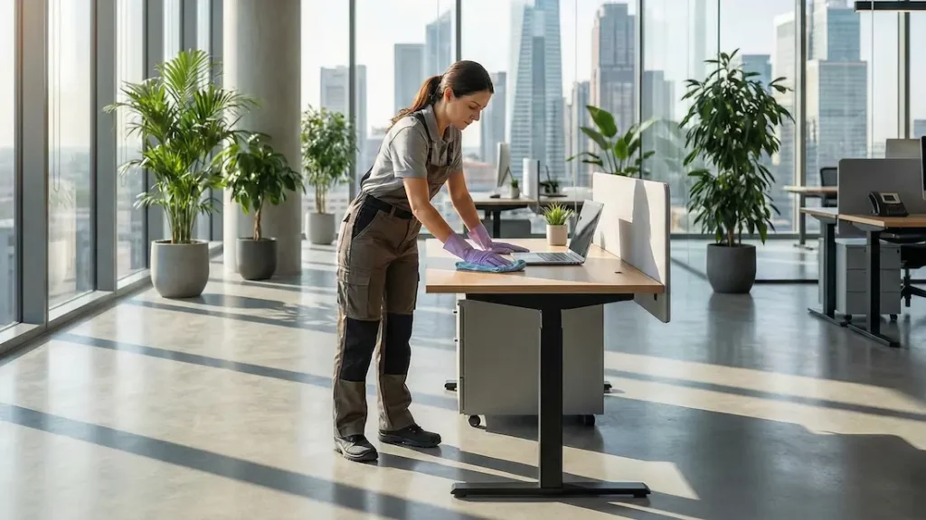 Reinigungskraft in Berliner Büro