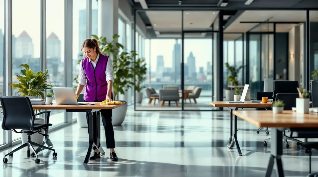Reinigungskraft in Berliner Büro